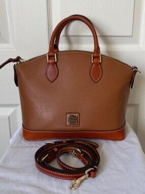 Dooney & Bourke Pebble Grain Darcy Satchel Caramel